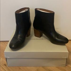 Black Leather Booties